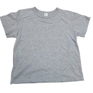 Leset Classic Margo Short Sleeve Tee Shirt Gray Womens size S quiet luxury boxy